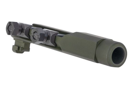 Olive Drab Green Picatinny bayonet mount.